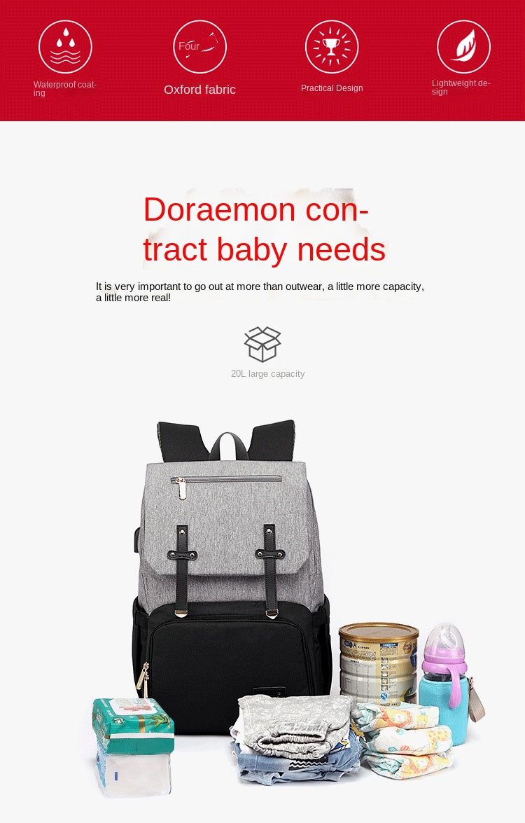 Fashion New Baby Diaper Bag Backpack Multifunctional Diaper Bag Organizer with Thermal Milk Bottle Bag Baby Bags for Mom