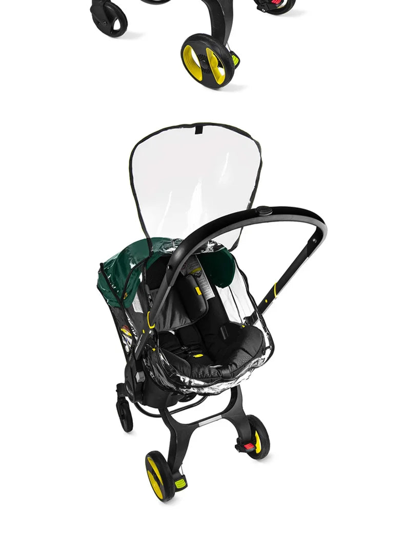 Mommy storage bag for doona Stroller accessories  portable diaper bag compatible with stroller black waterproof storage bag