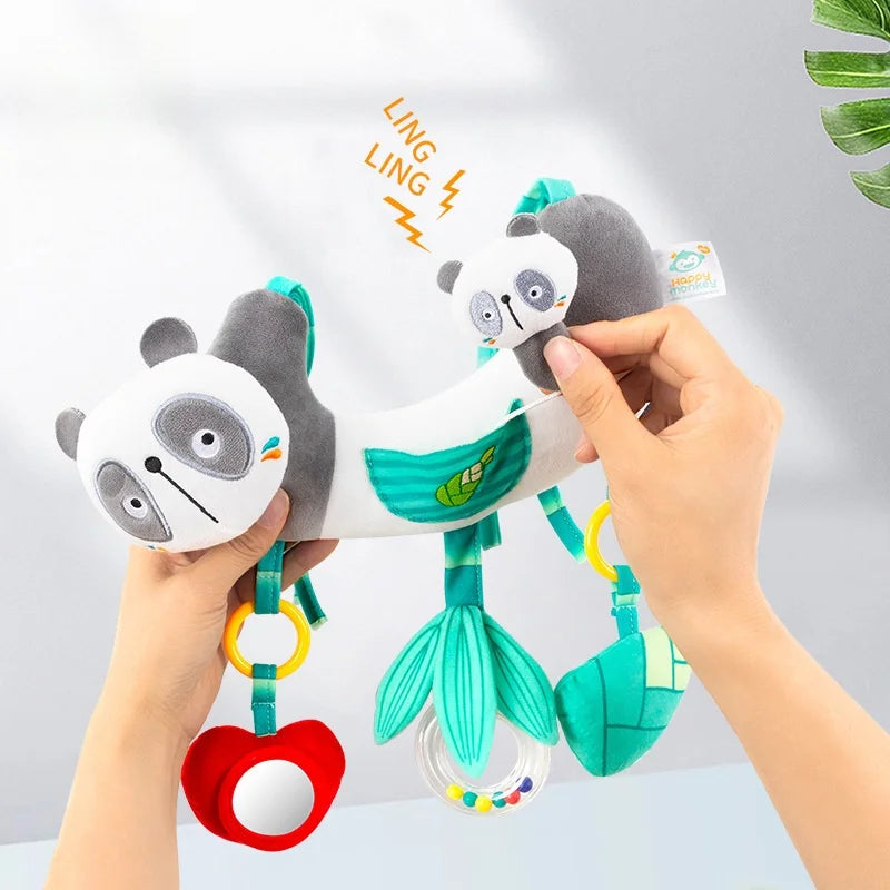 Baby Baby Stroller Arch Toys Car Seat Activity Hanging Toy Infant Soft Plush with Sound Wind Chimes Dolls for Babie Newborn Gift
