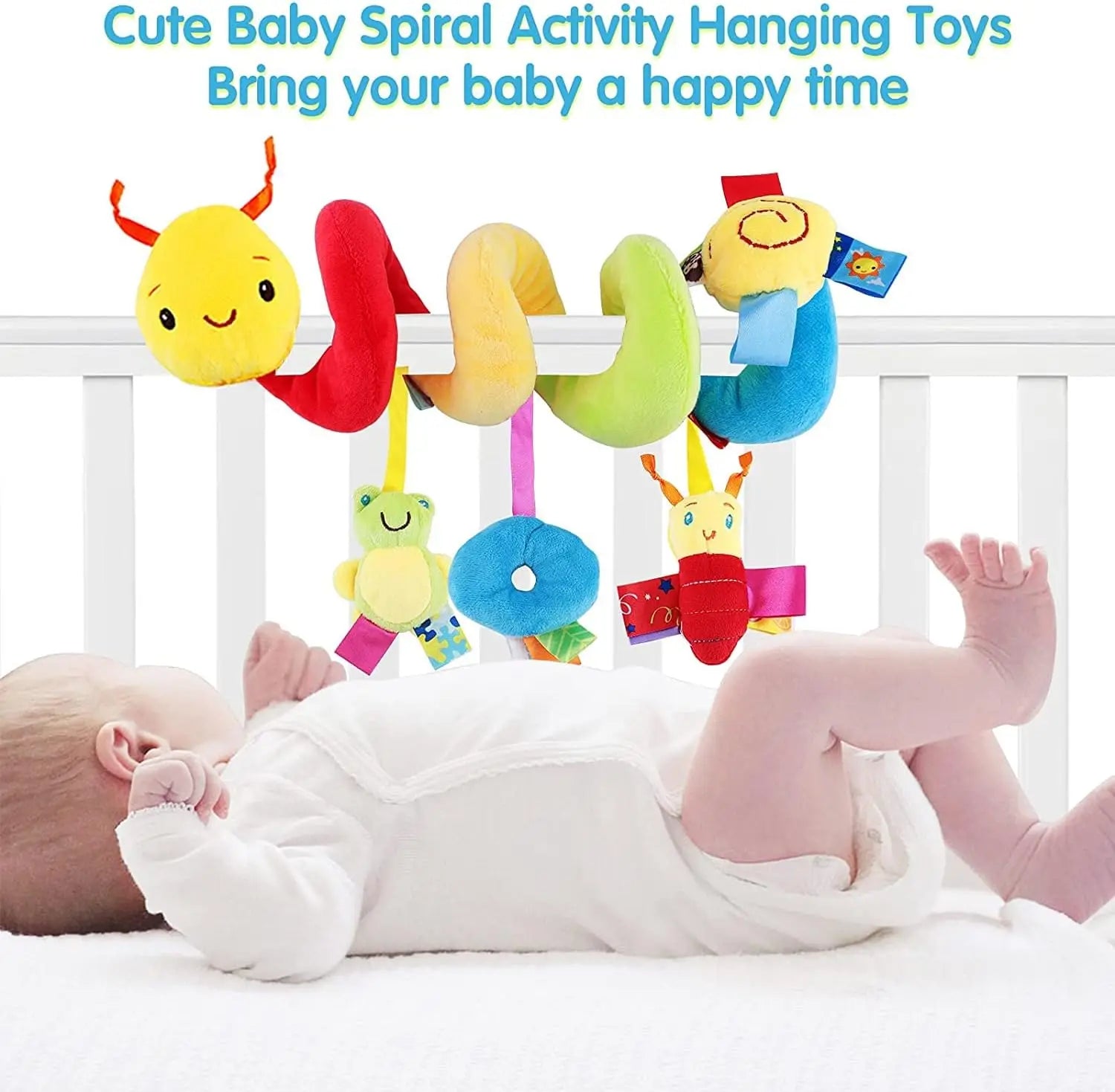 Baby Spiral Stroller Toy – Infant Sensory Hanging Activity Toy