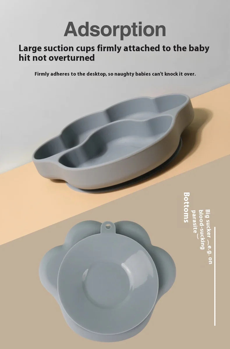 Silicone Baby Feeding Set with Suction Bowl & Plate | BPA-Free Toddler Tableware