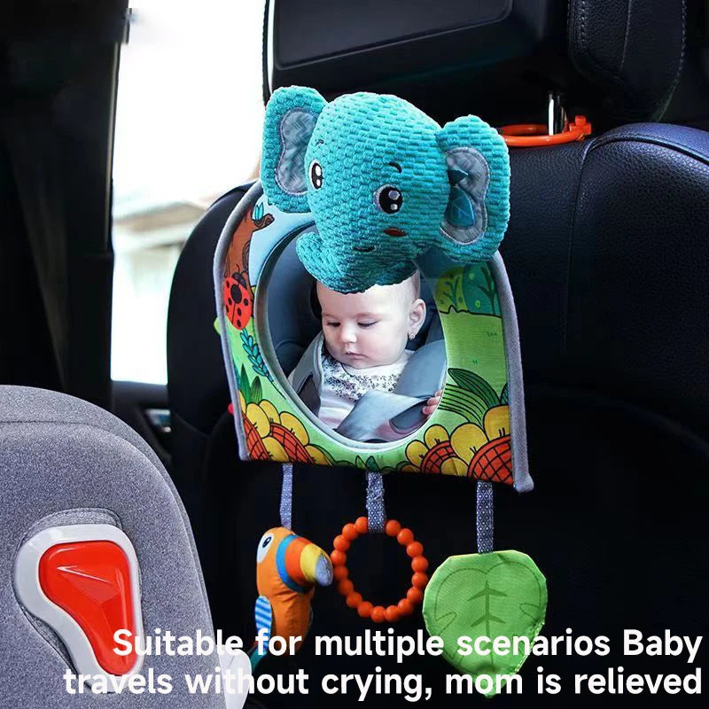 Baby Car Seat Mirror Toys Kids Monitor Adjustable Education Sensory Toys Fun Travel Infant Tummy Time Toys Babies Carseat Toys