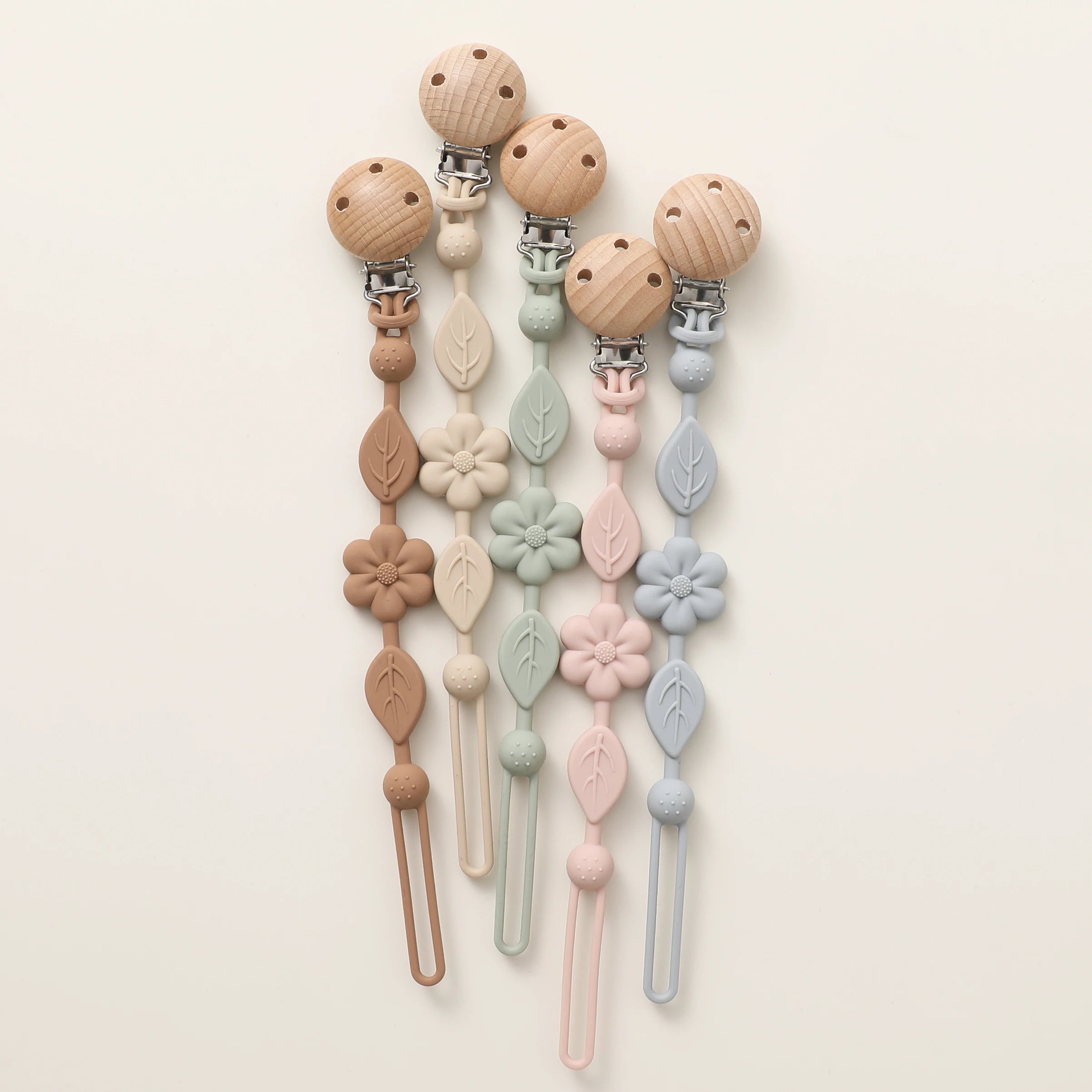 1pcs Baby Silicone Pacifier Chains, Flower  Anti Loss Adjustable Pacifier Holder For Newborn, Suitable For Baby Toy Products