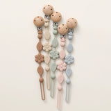 1pcs Baby Silicone Pacifier Chains, Flower  Anti Loss Adjustable Pacifier Holder For Newborn, Suitable For Baby Toy Products