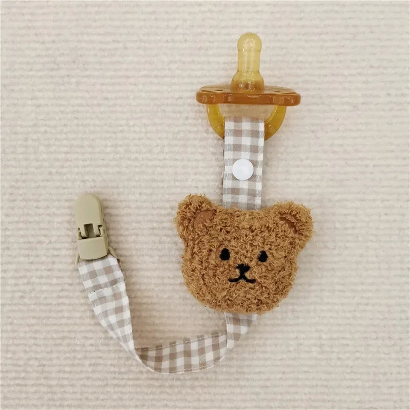 Baby Pacifier Clip Chain Cute Cartoon Bear Soother Pacifier Rope Clips Infant Feeding Strap Nipple Holder Babies Accessories