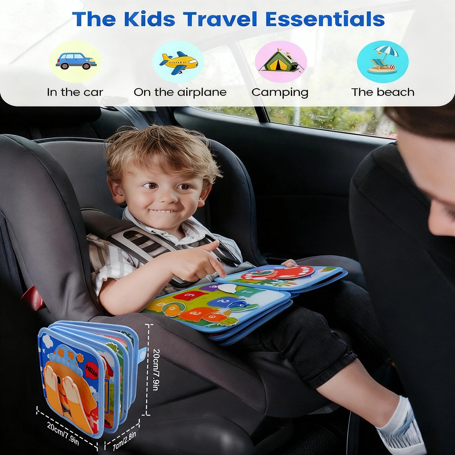 Montessori Toy Busy Board Giraffe Busy Book Preschool Learning Educational Quiet Book Sensory Travel Toy for Baby 3 4 5 6 Ages