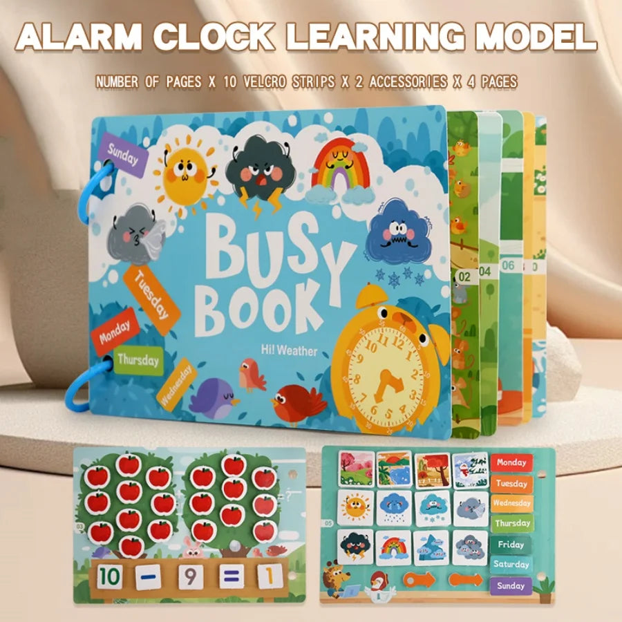 Puzzle Montessori Quiet Book Word Recognition Children's Early Education Enlightenment Stickers Book Toys