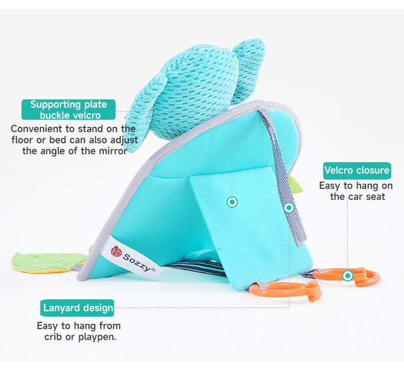 Baby Car Seat Mirror Toys Kids Monitor Adjustable Education Sensory Toys Fun Travel Infant Tummy Time Toys Babies Carseat Toys