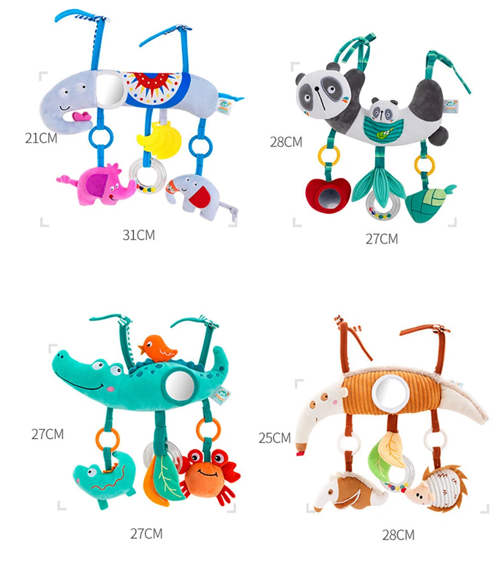 Baby Baby Stroller Arch Toys Car Seat Activity Hanging Toy Infant Soft Plush with Sound Wind Chimes Dolls for Babie Newborn Gift