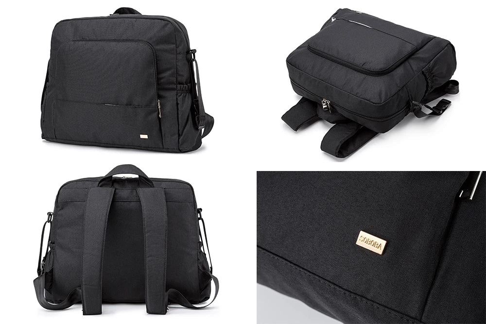 Soboba Solid Diaper Bag Fashion Waterproof Multi-functional Diaper Backpack Nursing Changing Bag for Baby Large Stylish Bag