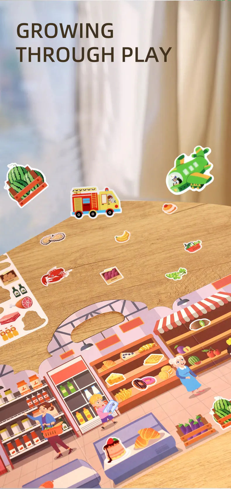 Children Portable Quiet Busy Paste A Book DIY Reusable Sticker Books Multi-scene Bubble Sticker Jelly Paste Sticker Toys