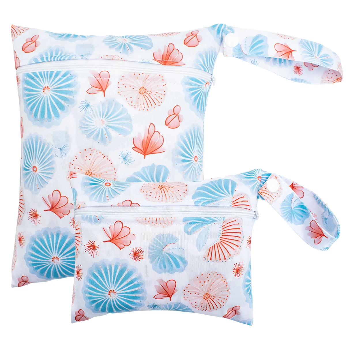 2pcs Set Smooth Zipper Pocket Multi-Scenario Use Can Be Hung Waterproof Reusable Diaper Cover WetBag Washable Yoga Bag