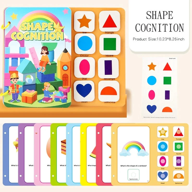 Montessori Busy Book with Stickers – My First Learning Activity Book