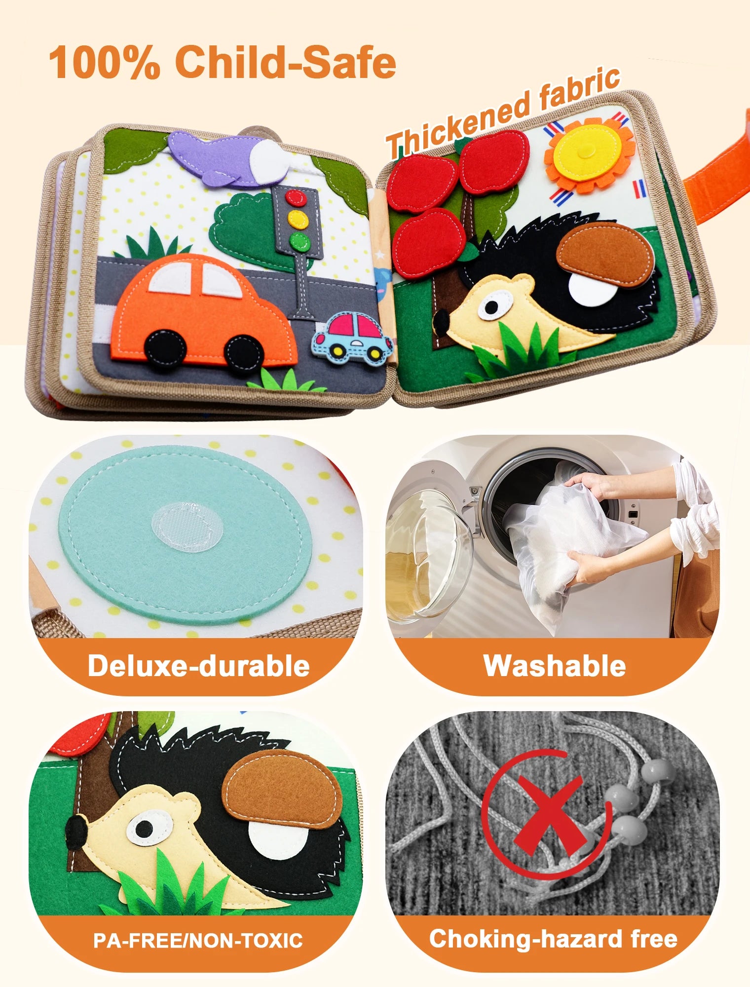 Montessori Busy Book for Toddlers – Preschool Learning Activity Toy