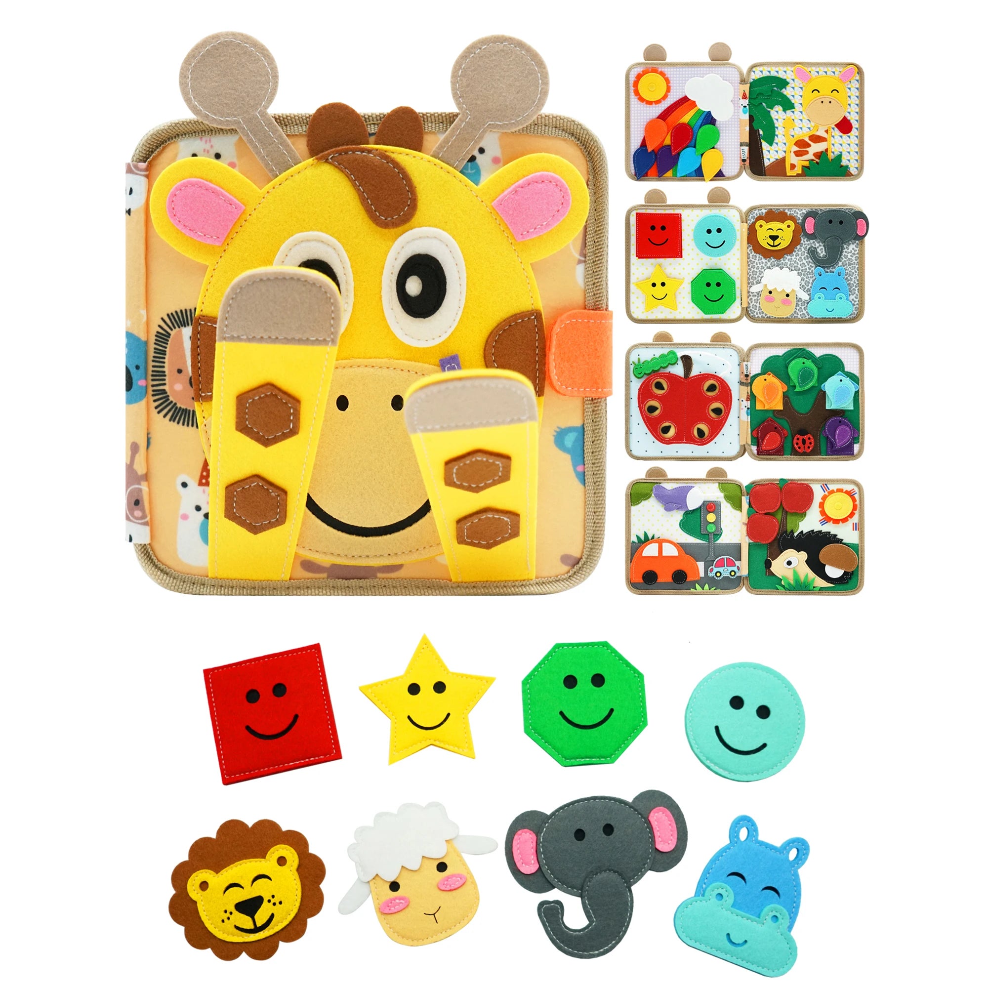 Montessori Busy Book for Toddlers – Preschool Learning Activity Toy