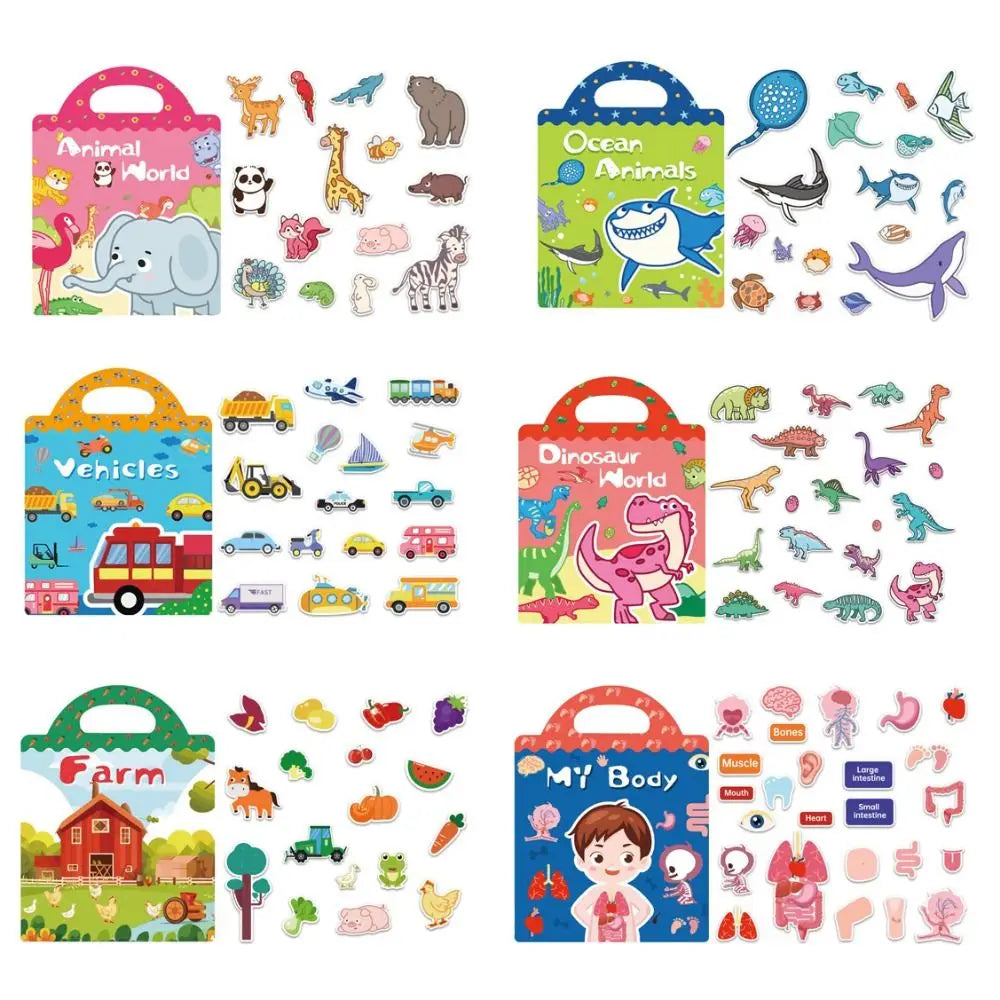 Reusable Jelly Sticker Book for Toddlers | Waterproof Travel Activity Toy