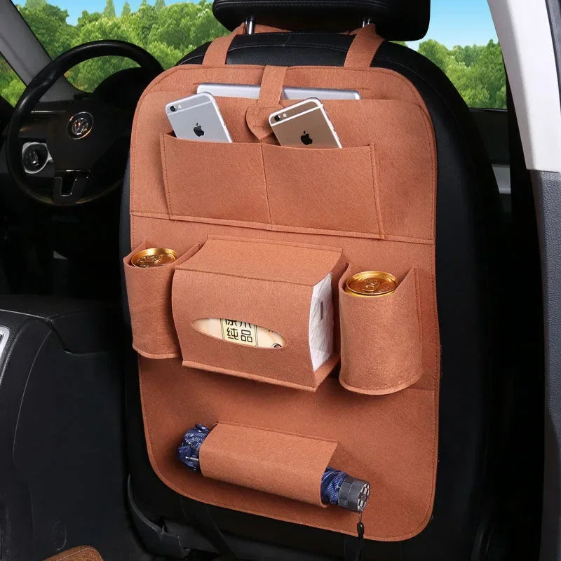Kids Car Backseat Organizer with Tablet Holder – Travel Storage & Seat Protector