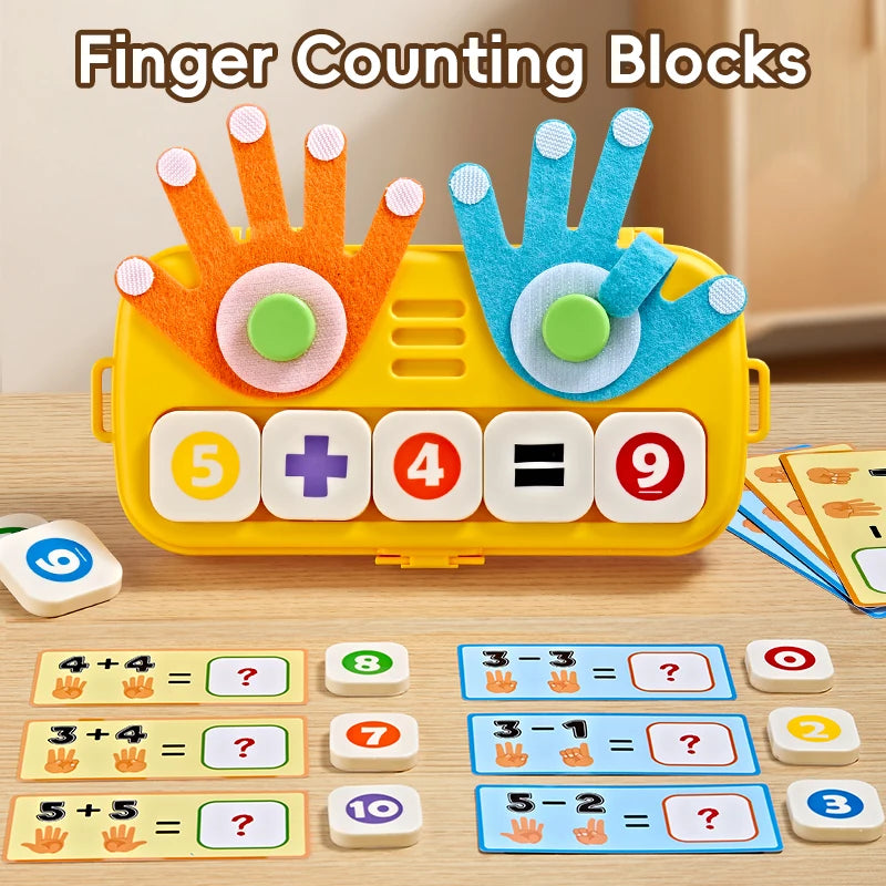 Montessori Math Learning Toy – Finger Counting & Number Recognition Game for Preschool & Early Learning