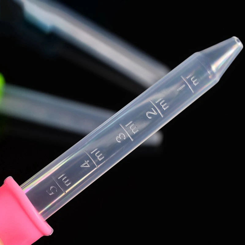 5/10 Pcs  5ml Small Silicone Plastic Pipette Dropper Feeding Medicine Liquid Eye Ear Pipette Dropper Lab Experiment Toys Gift