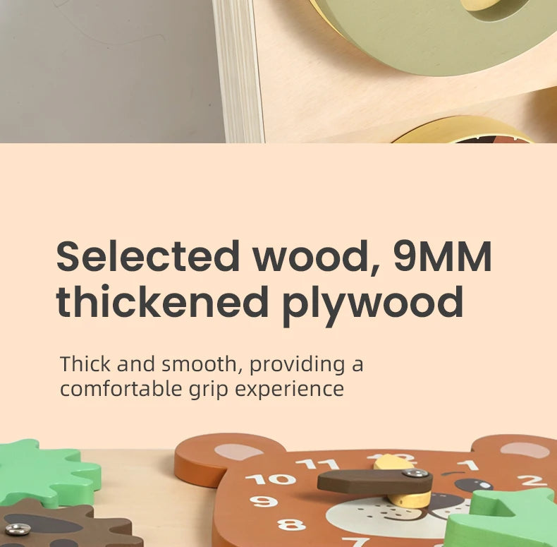 Montessori Wooden Busy Board with Music | Toddler Sensory Activity Toy