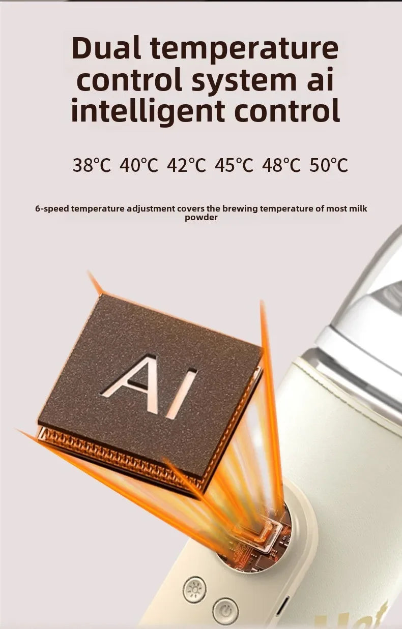 Multifunctional USB Baby Bottle Warmer with Smart Temperature Control Screen High Capacity Feeding Bottle Warmer for Newborns