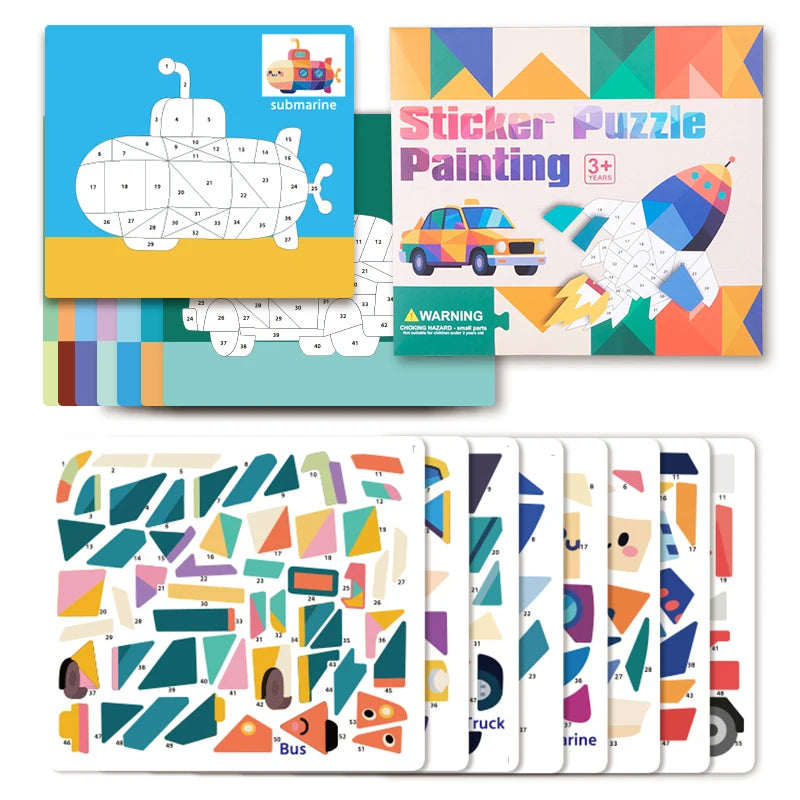 Early Childhood Education Scene Sticker Book Focus Cultivation Quiet Sticker Book Enlightenment Puzzle Cognitive Sticker Book