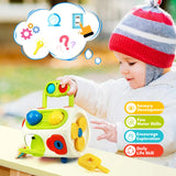 Montessori Busy Cube for Toddlers | Sensory Fidget Activity Travel Toy