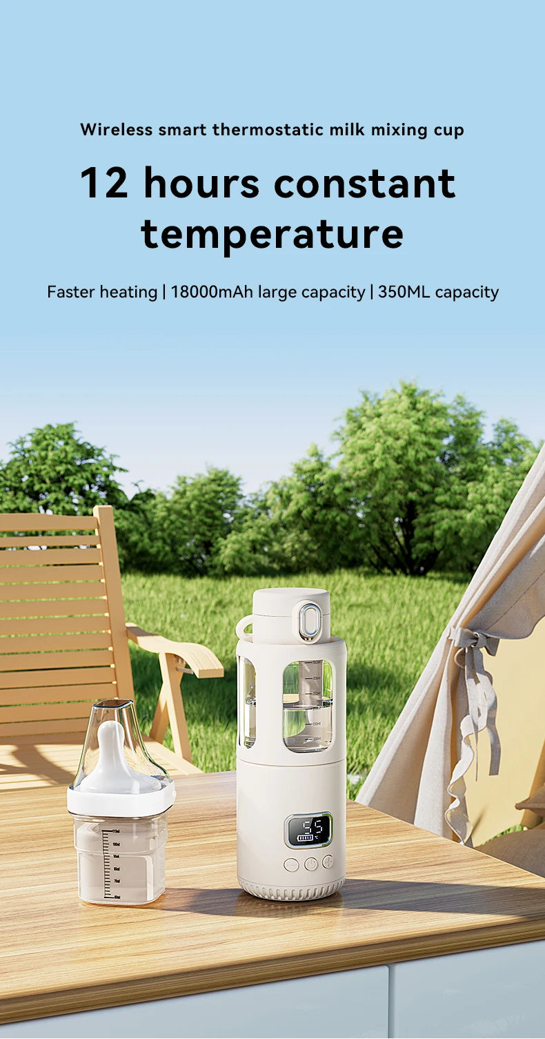 18000/10000mAh High-Power Constant Temperature Cup Quick Hot Water And Milk Heating Portable Baby Bottle Warmer