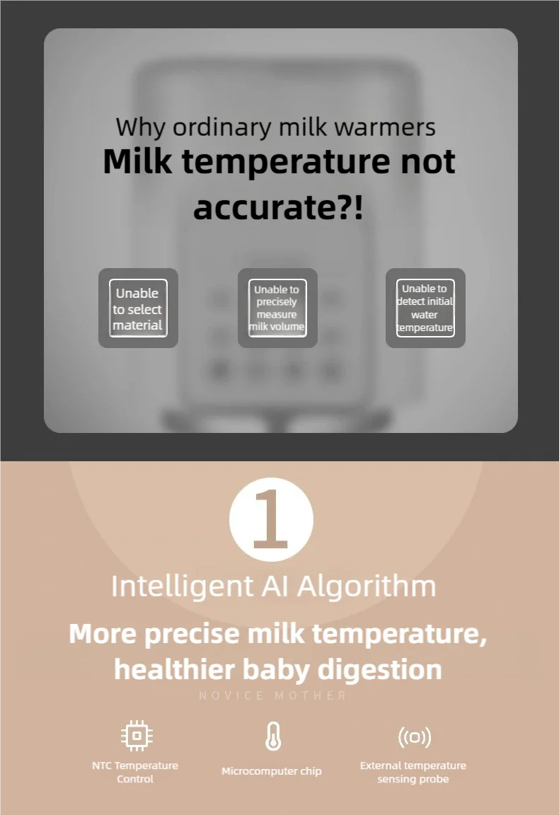 TINSOL Smart Milk Warmer Baby Bottle Thermos Multi-functional Quick Baby Products Breastmilk Warmer Bottle Sterilizer