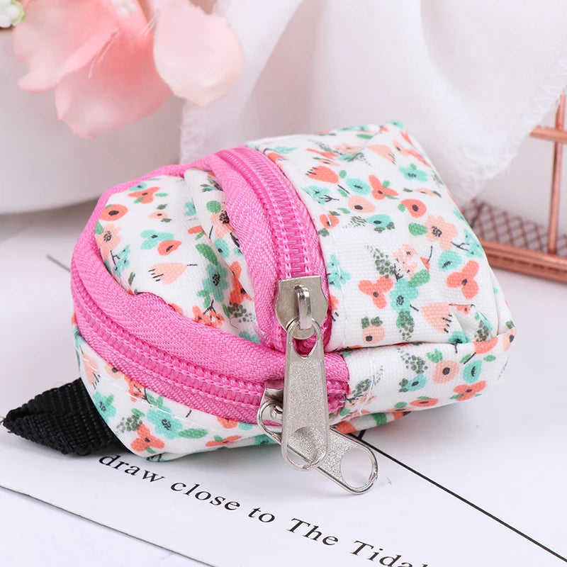 1/6 1/12 BJD Dolls Bag For Blyth OB11 Barbies Cute DIY Doll Toys Backpack For Mini Doll School Bag Dollhouse Toys Accessories