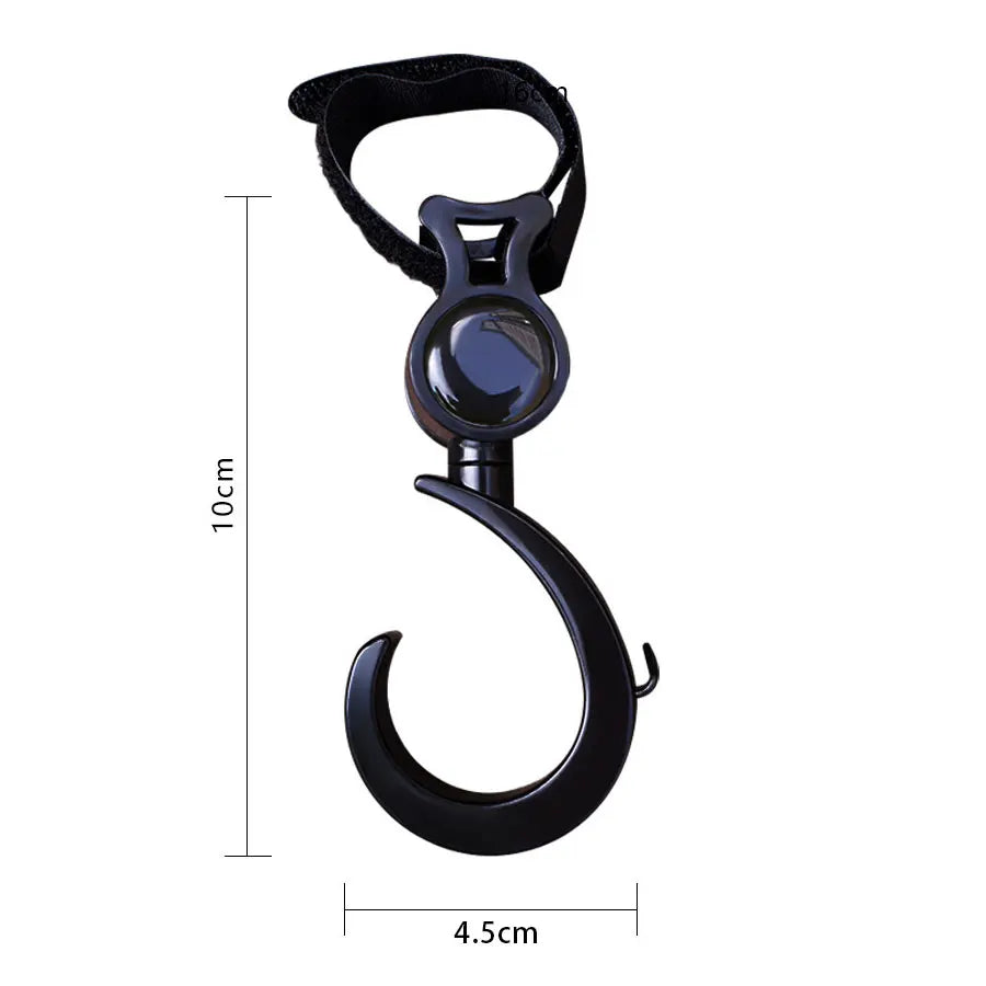 Double Hook Load-bearing Sturdy and Durable 360 Degree Rotating Adjustable Hook and Loop Fasteners Baby Stroller Accessories