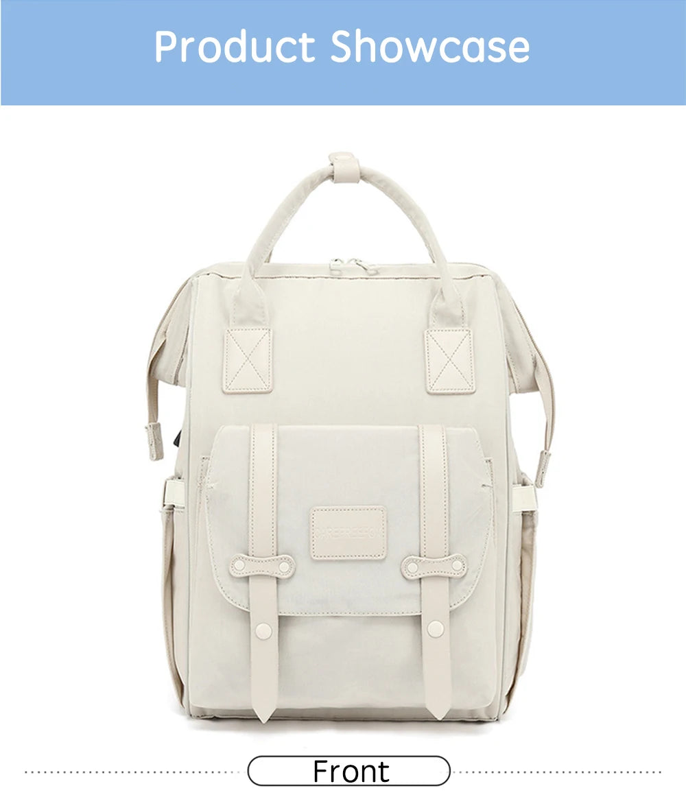 PANGDUBE Baby Nappy Bag with 2pcs Stroller Hooks Mummy Bag Backpack Waterproof Outdoor Travel Mommy Maternity Bag for Baby Stuff