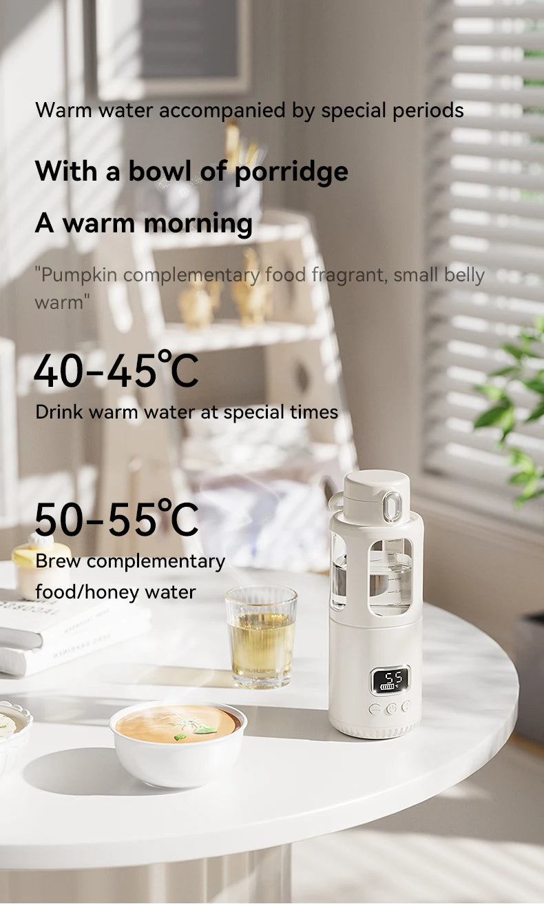 18000/10000mAh High-Power Constant Temperature Cup Quick Hot Water And Milk Heating Portable Baby Bottle Warmer