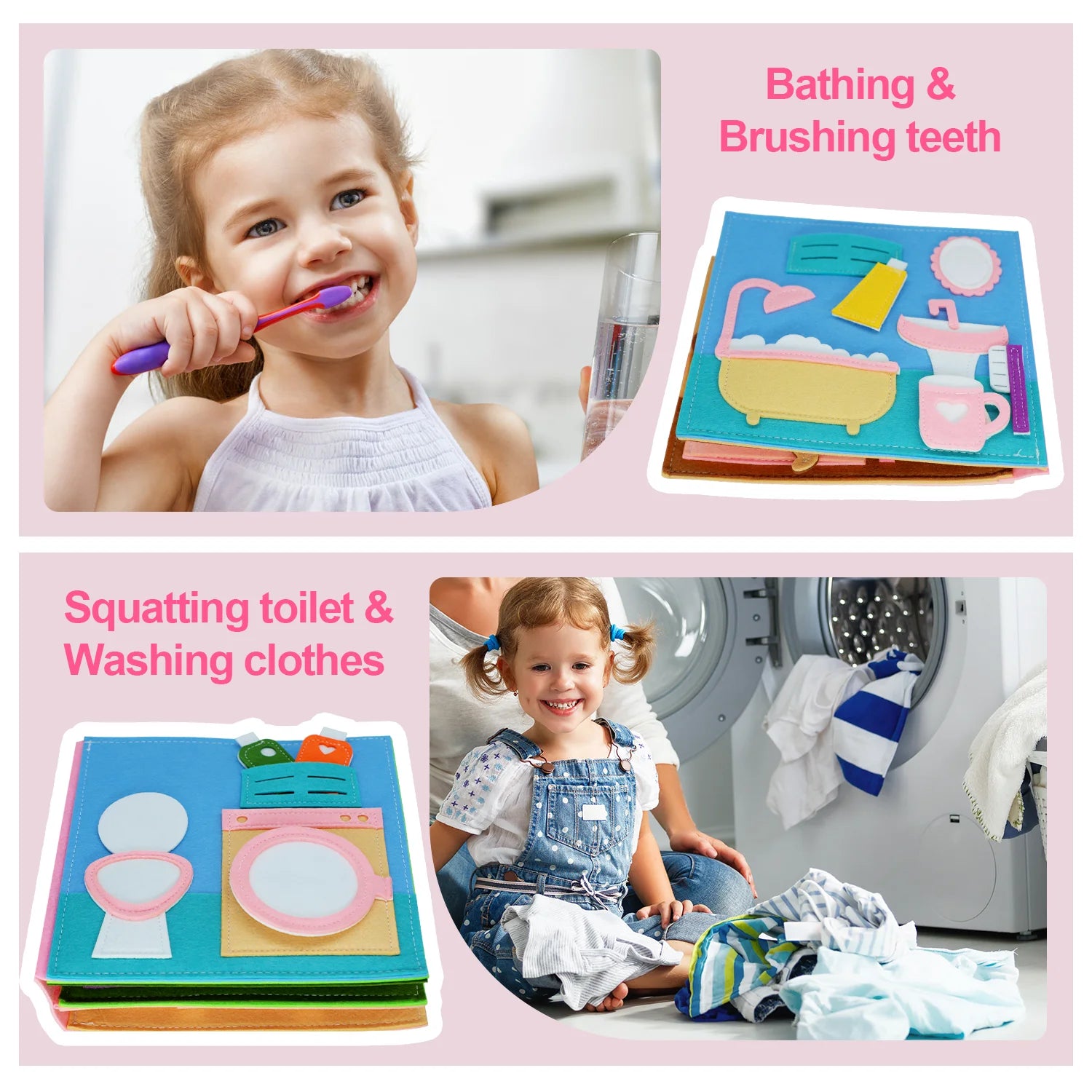 Montessori Quiet Book for Toddlers | Soft Sensory Activity Book