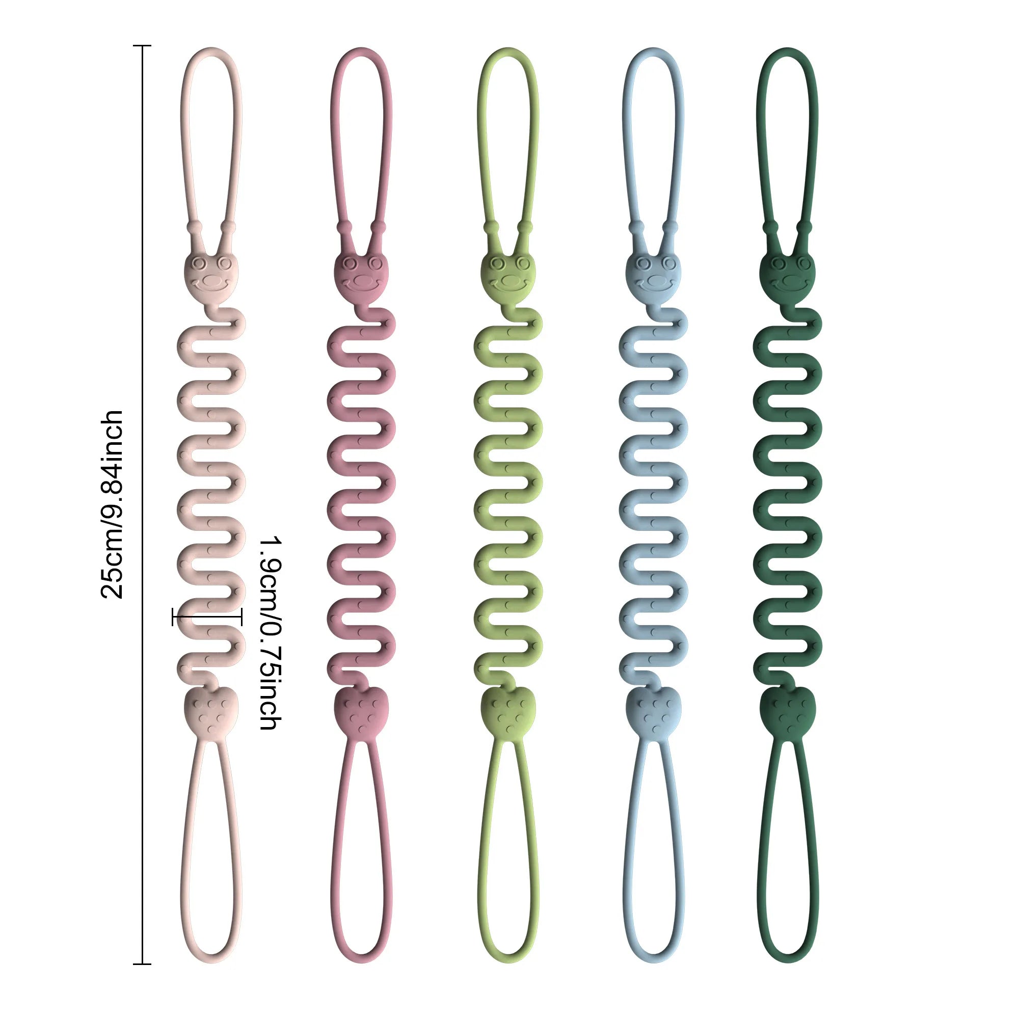 Fashion Baby Silicone Pacifier Chain, 1/4 pcs Soft Elastic Toy Straps for Teething Toys, Car Seats, Baby Travel Essentials