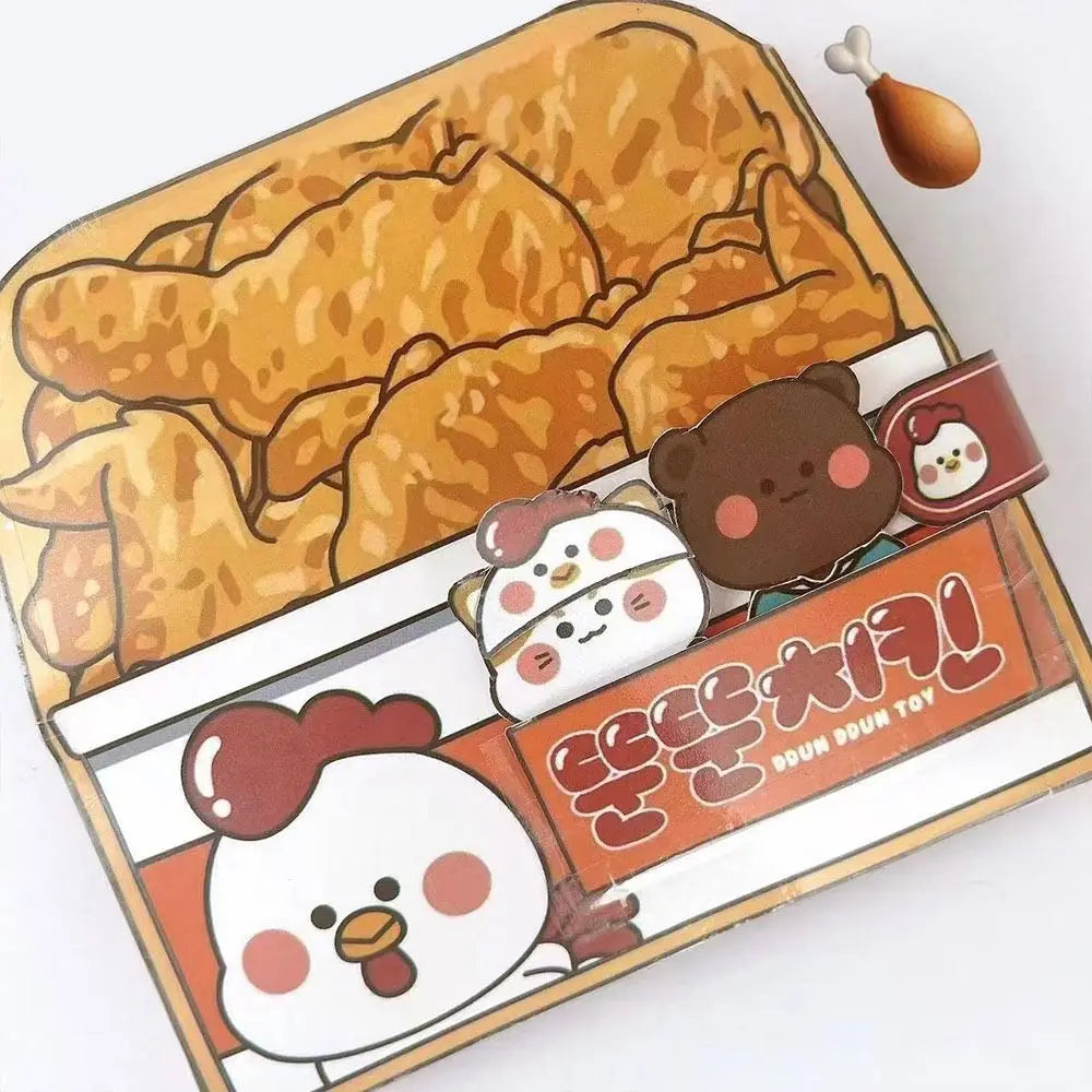 Paper Waffle Quiet Book Colorful Fried Chicken Cartoon Busy Book Convenience Store Handmade Toy Snack Bar Sticker Game