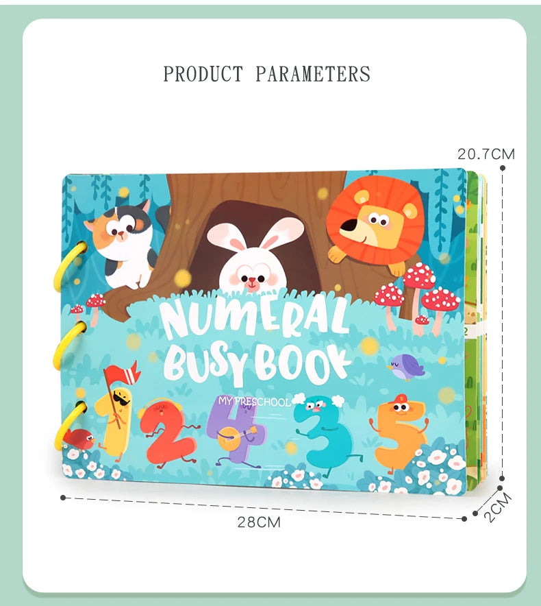 Montessori Baby Busy book My First Quiet Book Paste Early Learning Education Toy Children Toy Matching Game for Babies