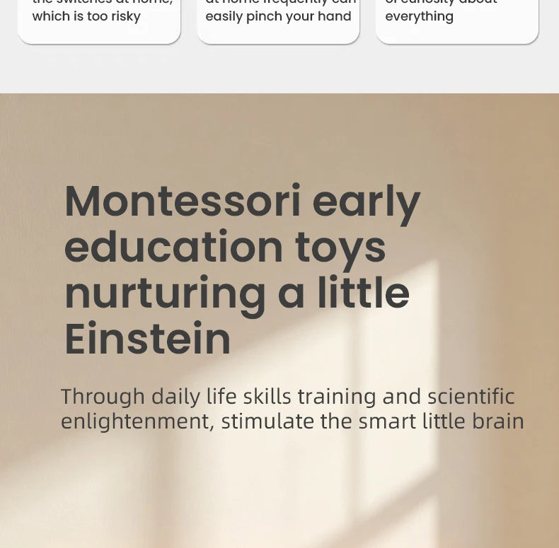Montessori Wooden Busy Board with Music | Toddler Sensory Activity Toy