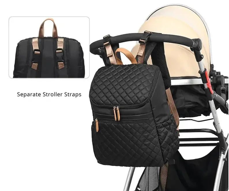 Fashion New Baby Diaper Bag Backpack Multifunctional Diaper Bag Organizer with Thermal Milk Bottle Bag Baby Bags for Mom