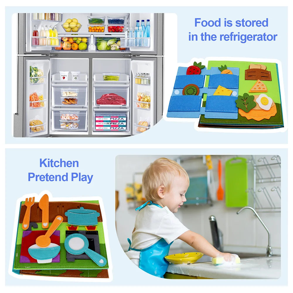 Montessori Busy Book for Toddlers – Preschool Learning Activity Toy