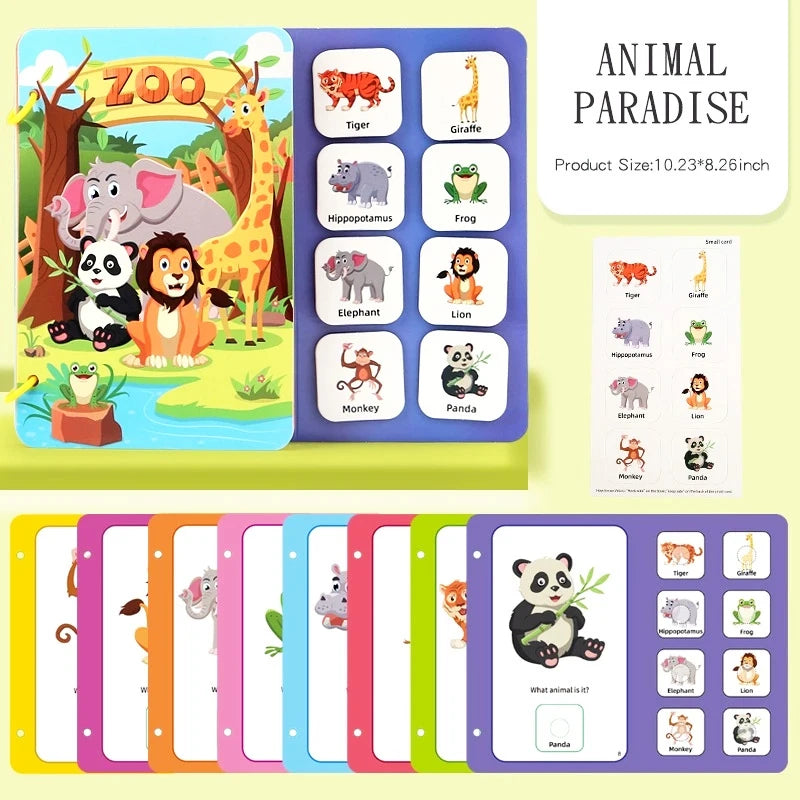 Montessori Busy Book with Stickers – My First Learning Activity Book