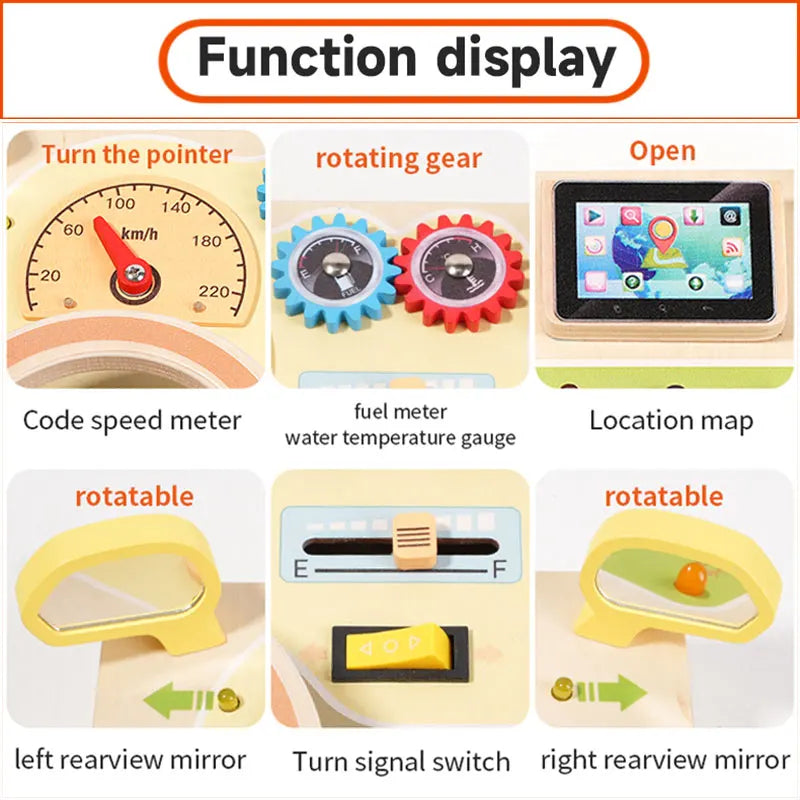 Kids Lights Busy Board Montessori Sensory Toys Switch LED Light Games Activity Board Thinking Education Baby Travel Toys 2-6year