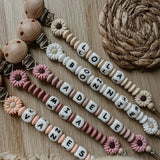 New Custom Pacifier Clips Nipple Dummy Holder Chain Holder Newborn Soother Chains Infant Feeding Soother Teething Toy Chew Gifts