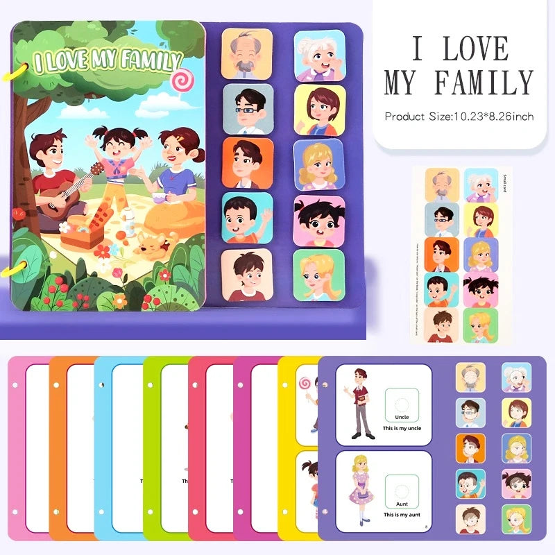 Montessori Busy Book with Stickers – My First Learning Activity Book