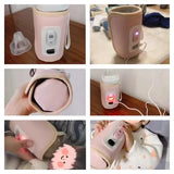 USB bottle warmer bag, baby milk insulation bag, portable multifunctional bottle warmer, suitable for home travel and cars.