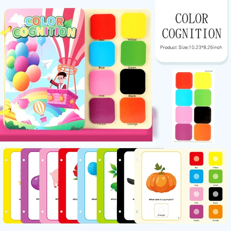 Montessori Busy Book with Stickers – My First Learning Activity Book