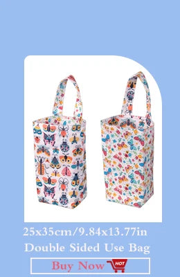 Babyshow 1PC Washable Wet Dry Bag Wetbag for Baby Diapers Nappies Waterproof Reusable Diaper Bag with Two Zippers 25cmx35cm