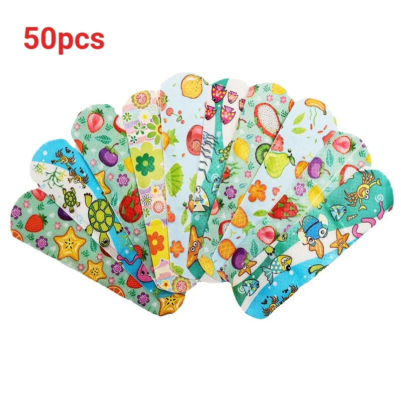 Cartoon Pattern Waterproof Hemostasis Band Aid Stickers for Kids Adhesive Bandage Wound Plaster First Aid Emergency Kit