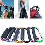 Large Carabiner Stroller Hooks Organizer Aluminum D Ring Spring Snap Keychain Clip Carry Handle for Hanging Purses Shopping Bags