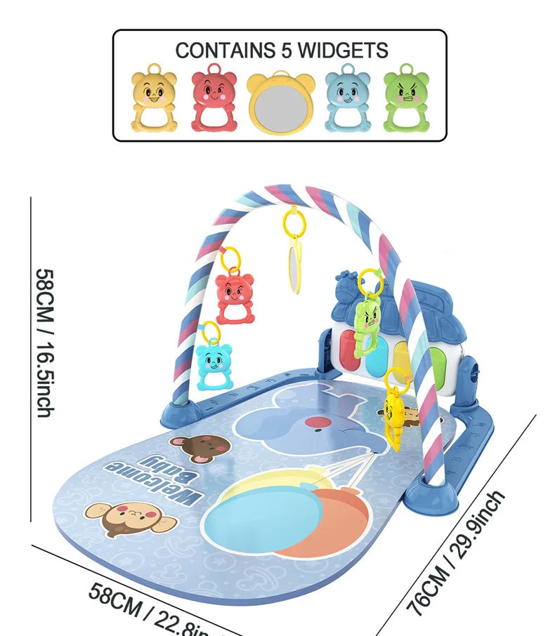 Baby Piano Play Mat & Activity Gym – Kick & Play Tummy Time Toy